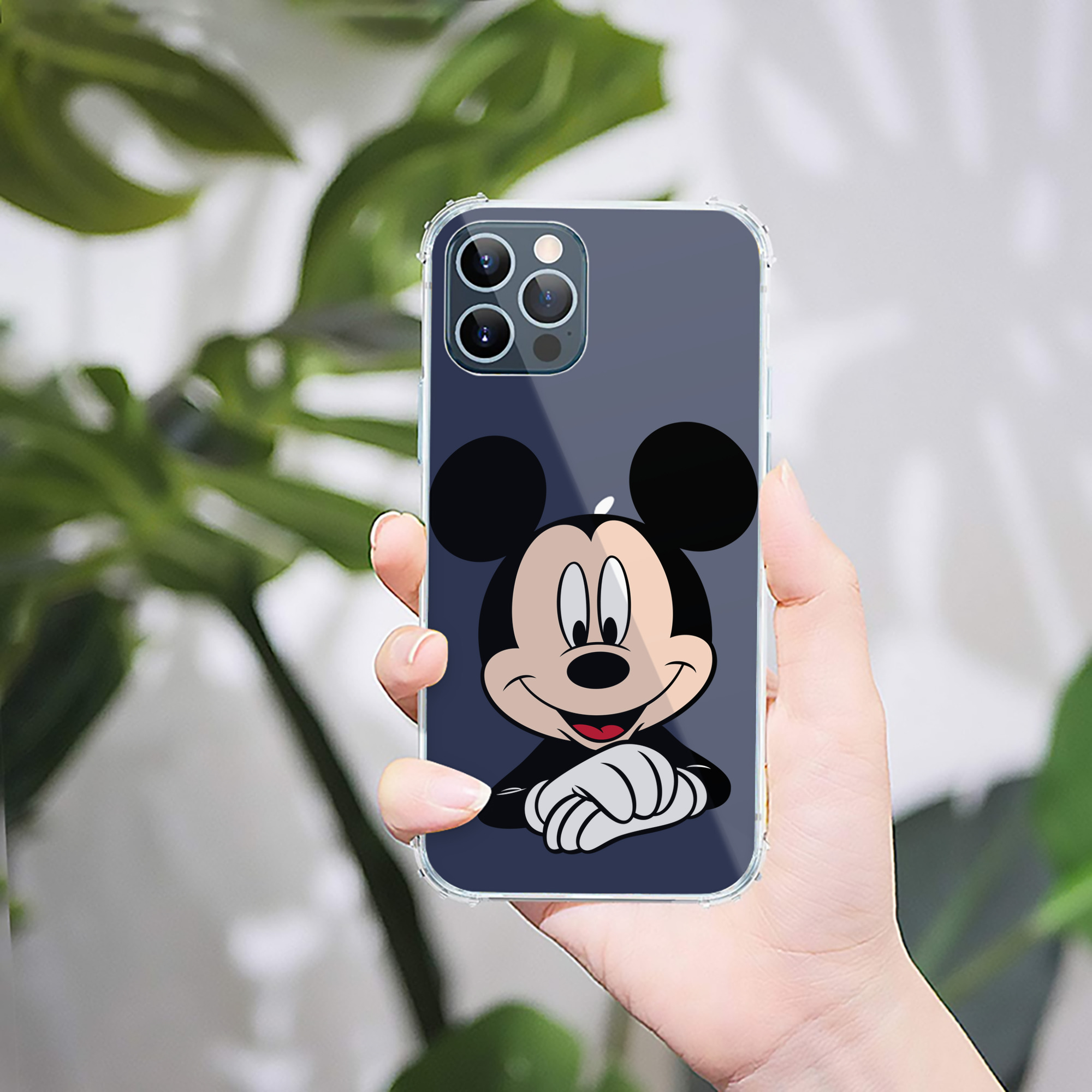 （画像用） ミッキーマウス Mickey Mouse 【iPhone 12シリーズ対応】透明スマホケース（クリアソフトケース）